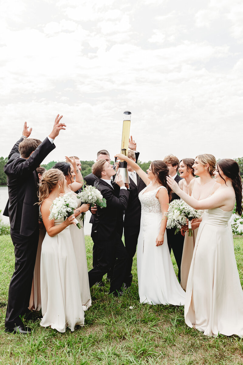 crazy, fun, and unique bridal party photos