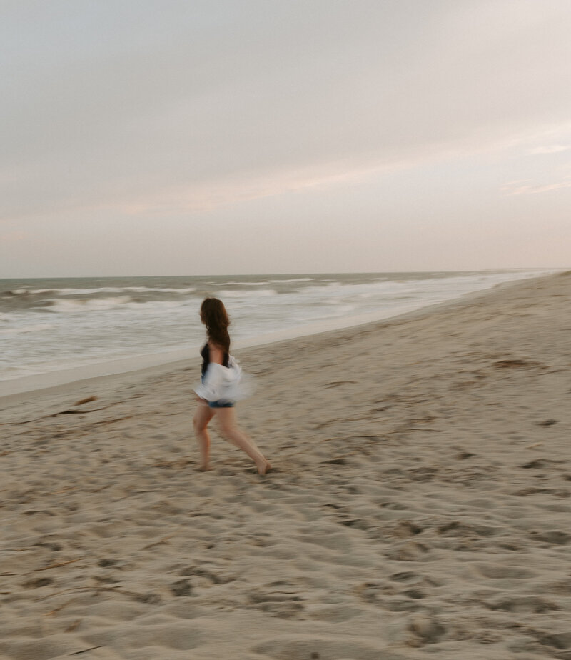 Engaged Couple Dip | Morgan Baker Photo Co