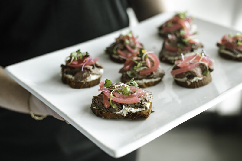 Crostinis made by Mason Dixon catering