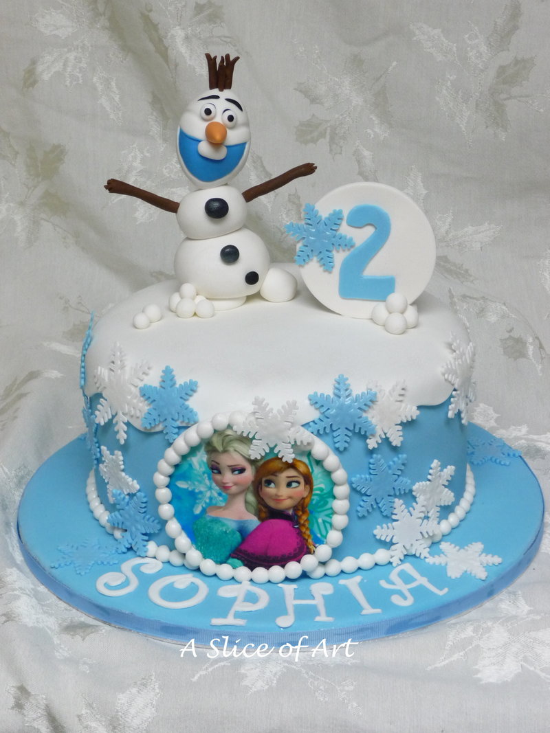 frozen topper birthday cake