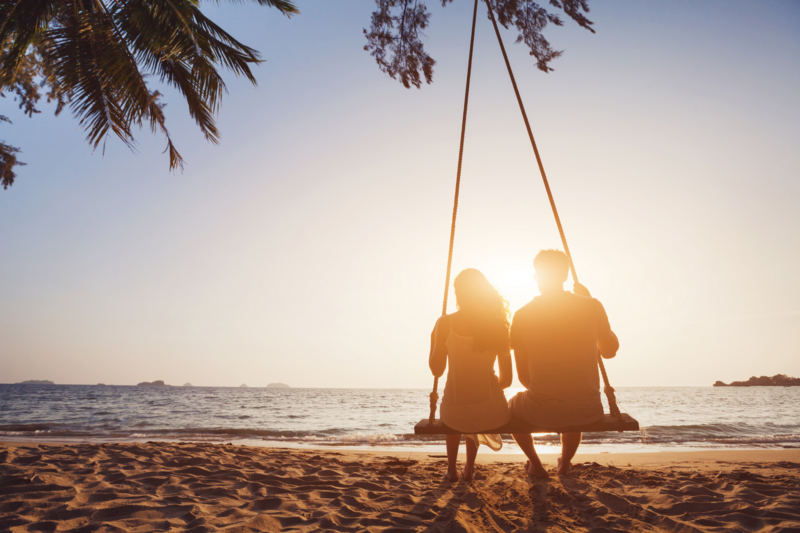 Sunset Honeymoon Inspiration Beach Swing
