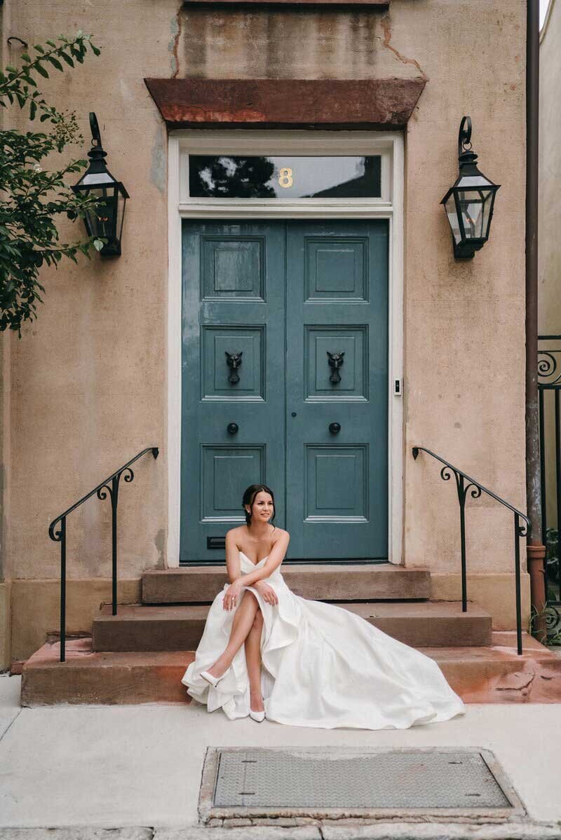 Chic strapless full a-line wedding dress