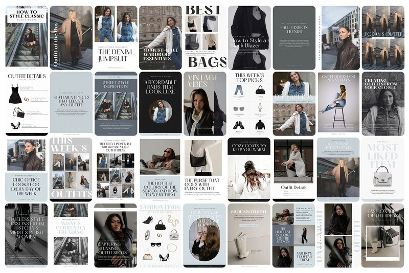 Pinterest templates for fashion bloggers and influencers