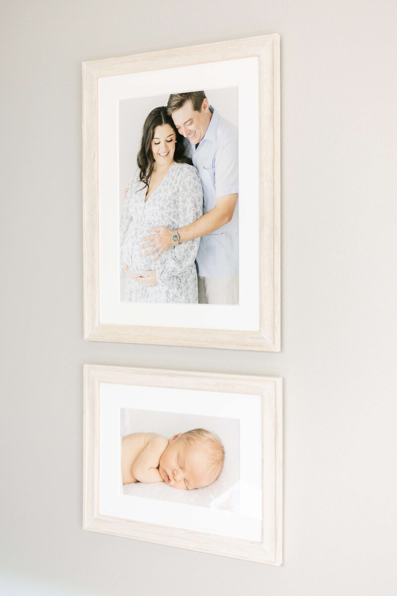 framed maternity and newborn portraits