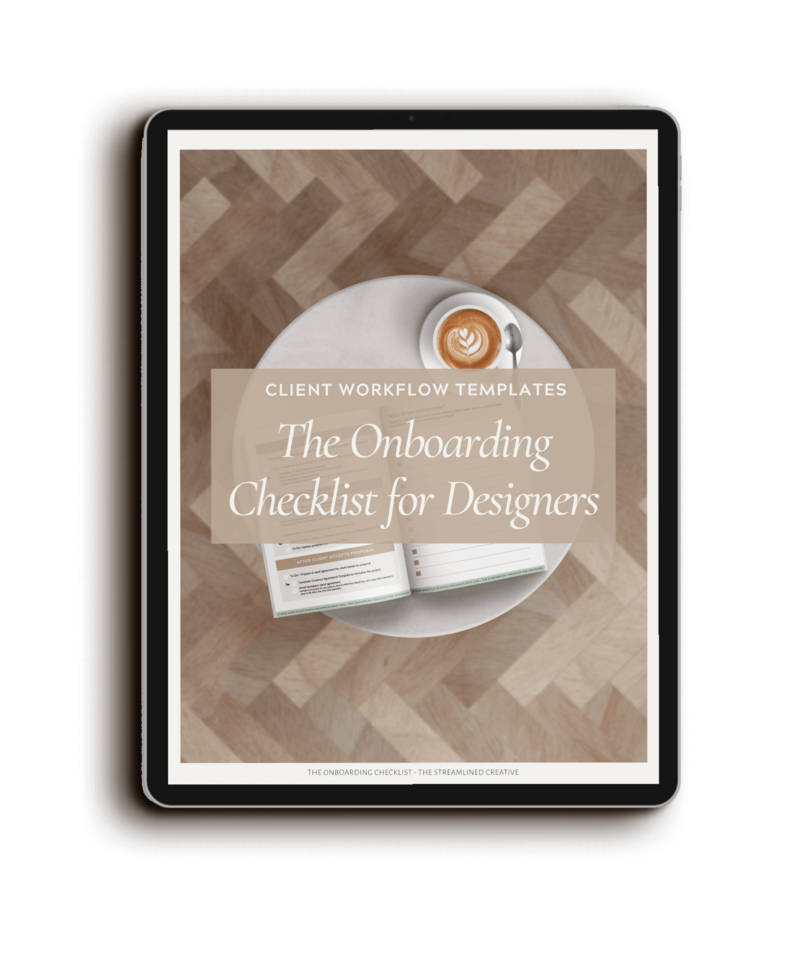 Free resource Ipad- Onboarding Templates for designers - The Streamlined Creative by Stephanie Taale - Business Coach, Client Experience and Systems Strategist for brand and website designers