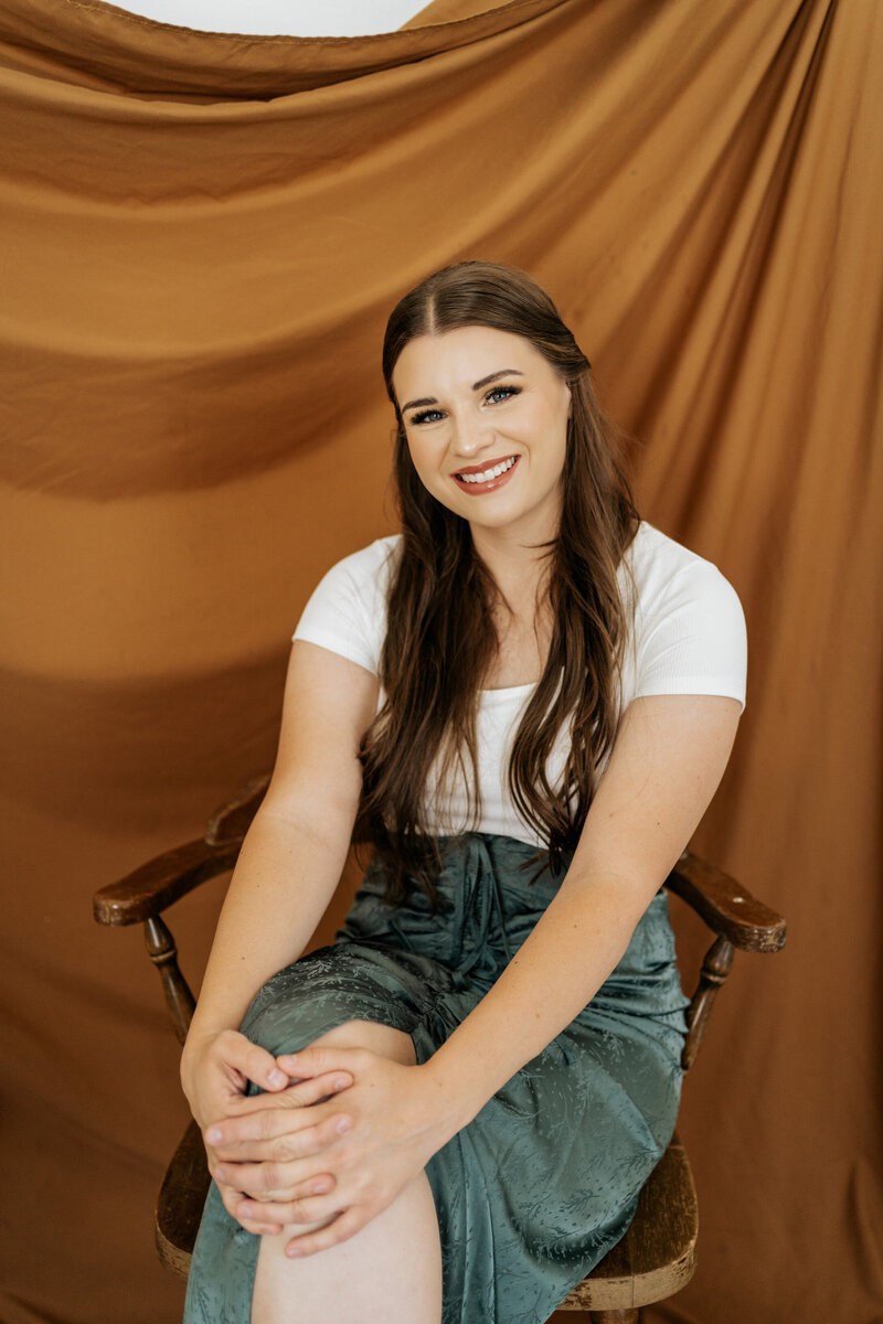 Woman sitting on chair