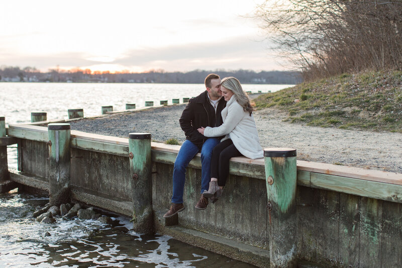 Quiet Waters Park winter engagement photos in Annapolis by Christa Rae Photography