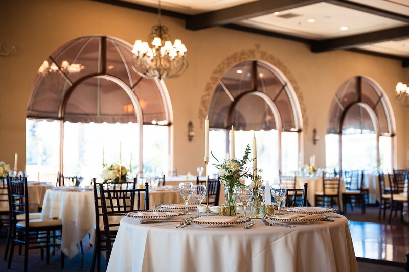 The Signature Room at Talega Golf Club in San Clemente, where most of their wedding receptions are held.