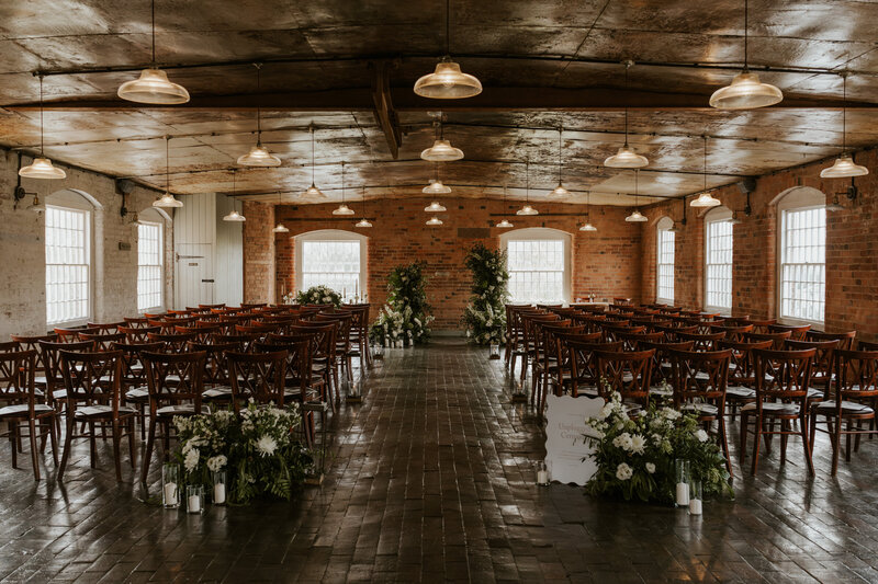 beautiful alternative flower isle arch at willow marsh farm