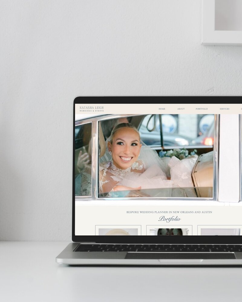 Natasha Leigh Wedding and Events Website Home Page