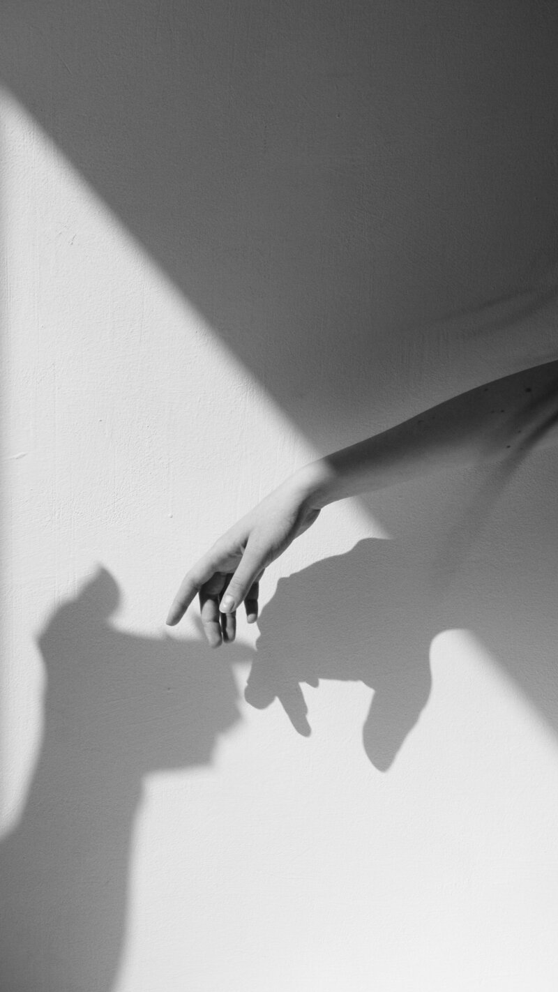 Woman's hand and shadow
