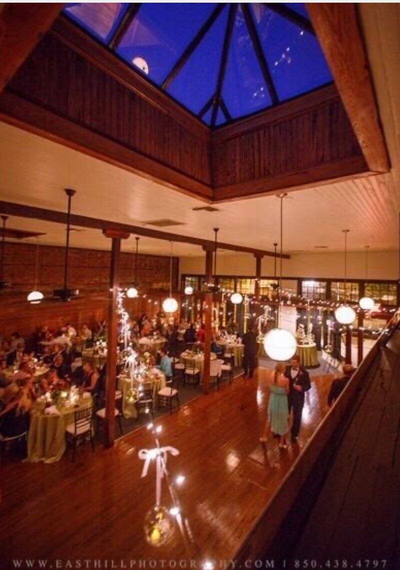 event venues pensacola fl with interior of the palafox wharf waterfront showing gorgeous lighting from the skylights.  pensacola wedding venue