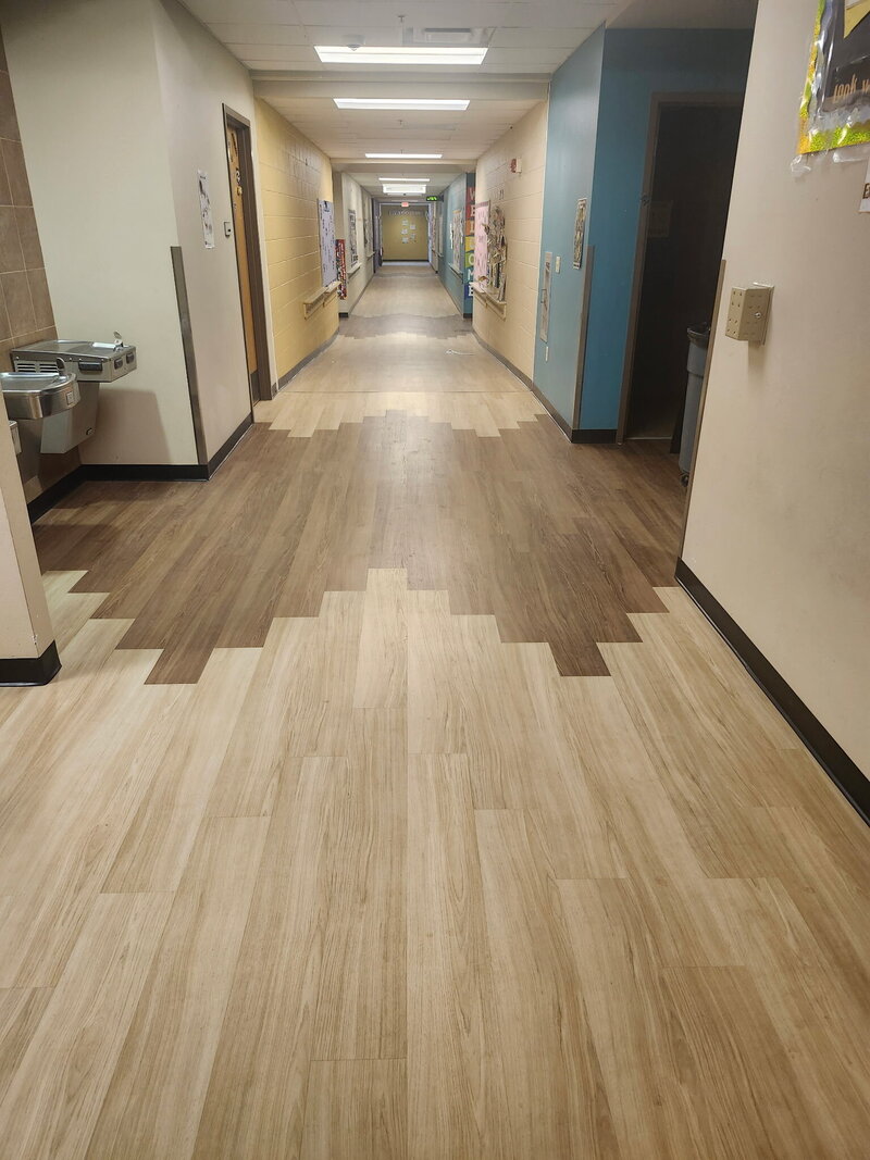 LVT school floor installation Albuquerque Floor Tech NM