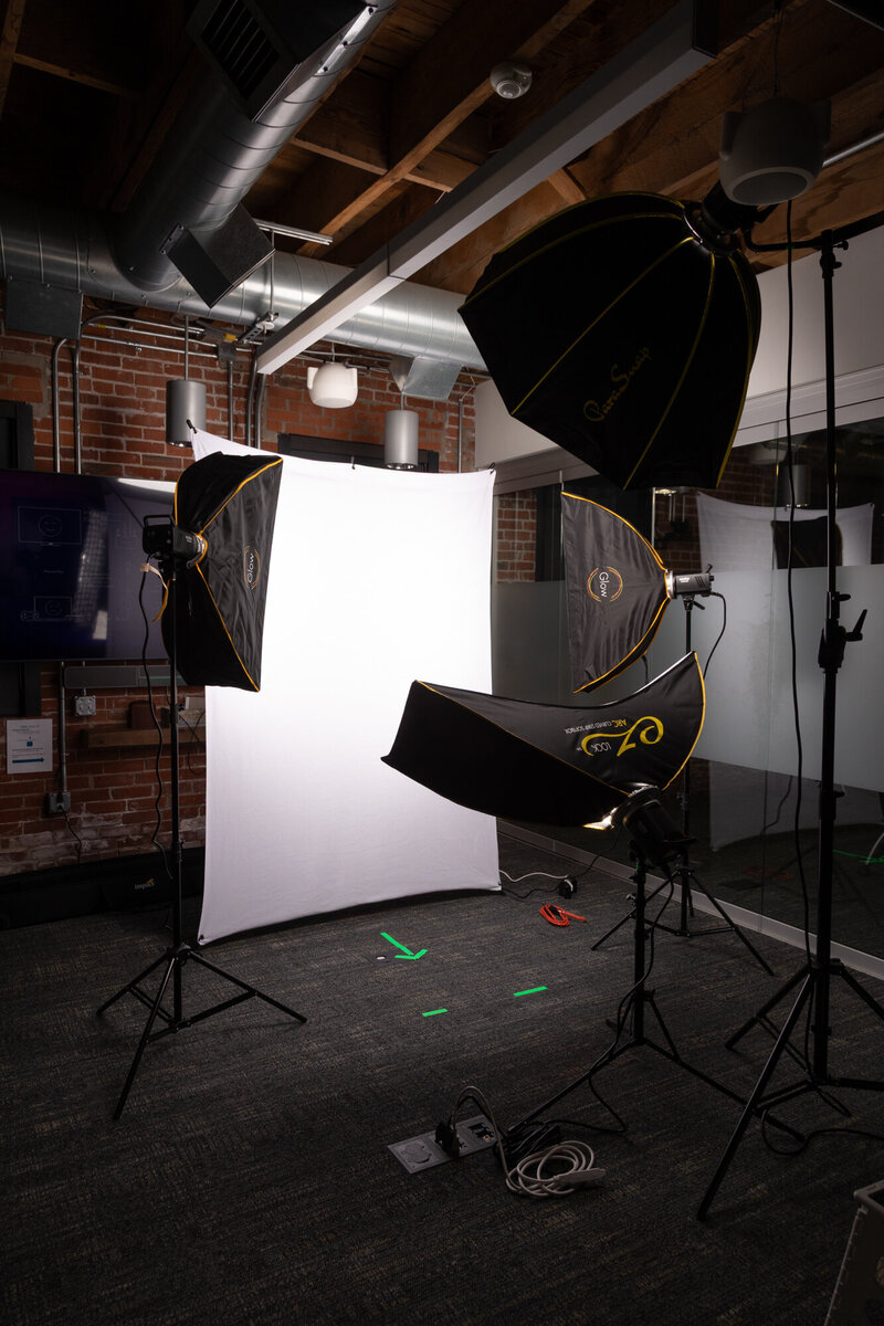 Mobile studio setup for an event