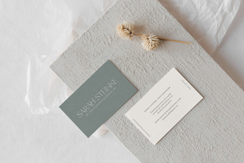 authentic and intentional business cards for ohio-based wedding and lifestyle photographer