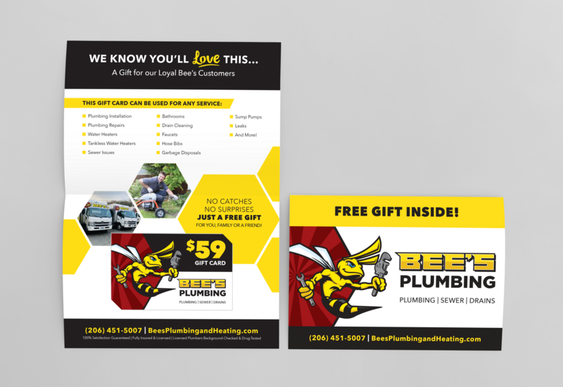 Bees Plumbing | Gift Card | Graphic Designer | Van Curen Creative