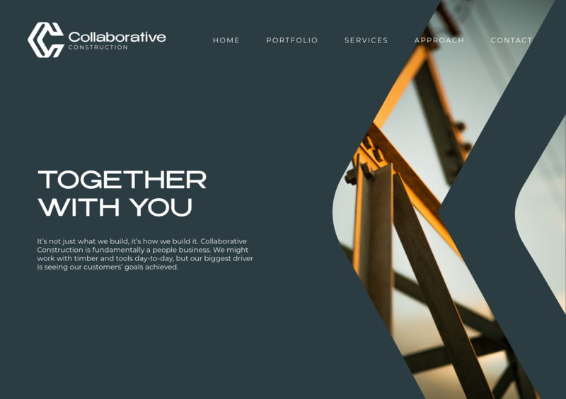 construction website home page design