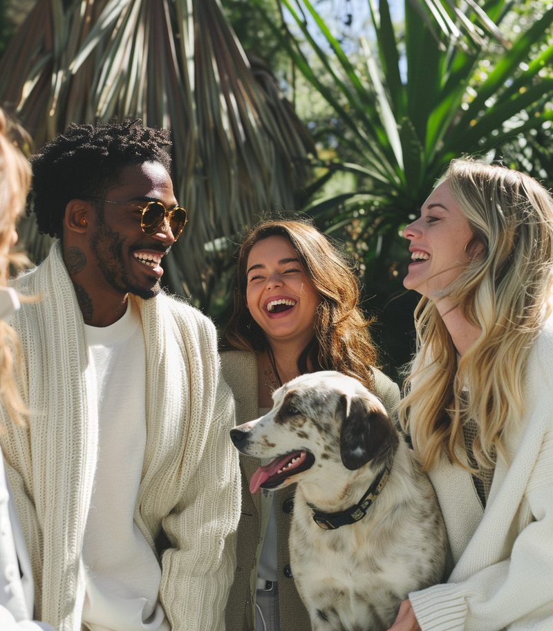 Group with dog
