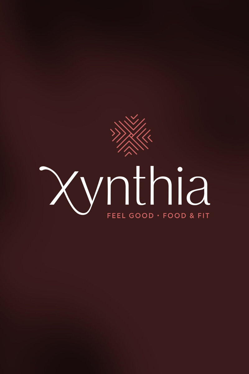 xynthia logo design on dark background