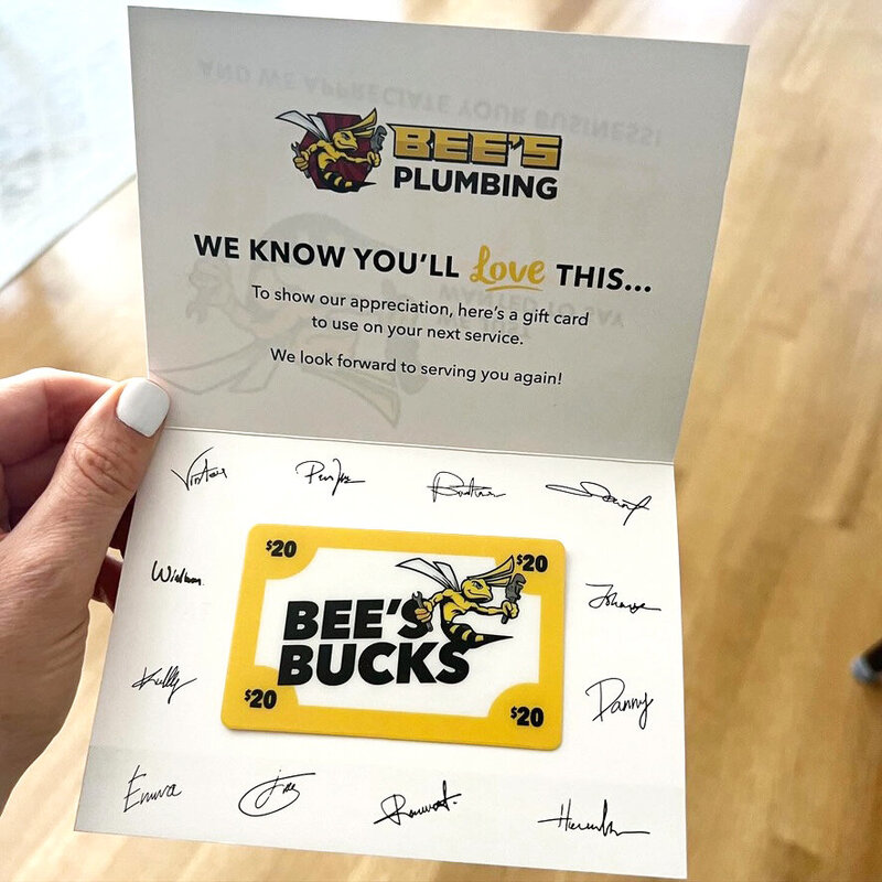 Bees Plumbing | Thank You Cards | Graphic Designer | Van Curen Creative