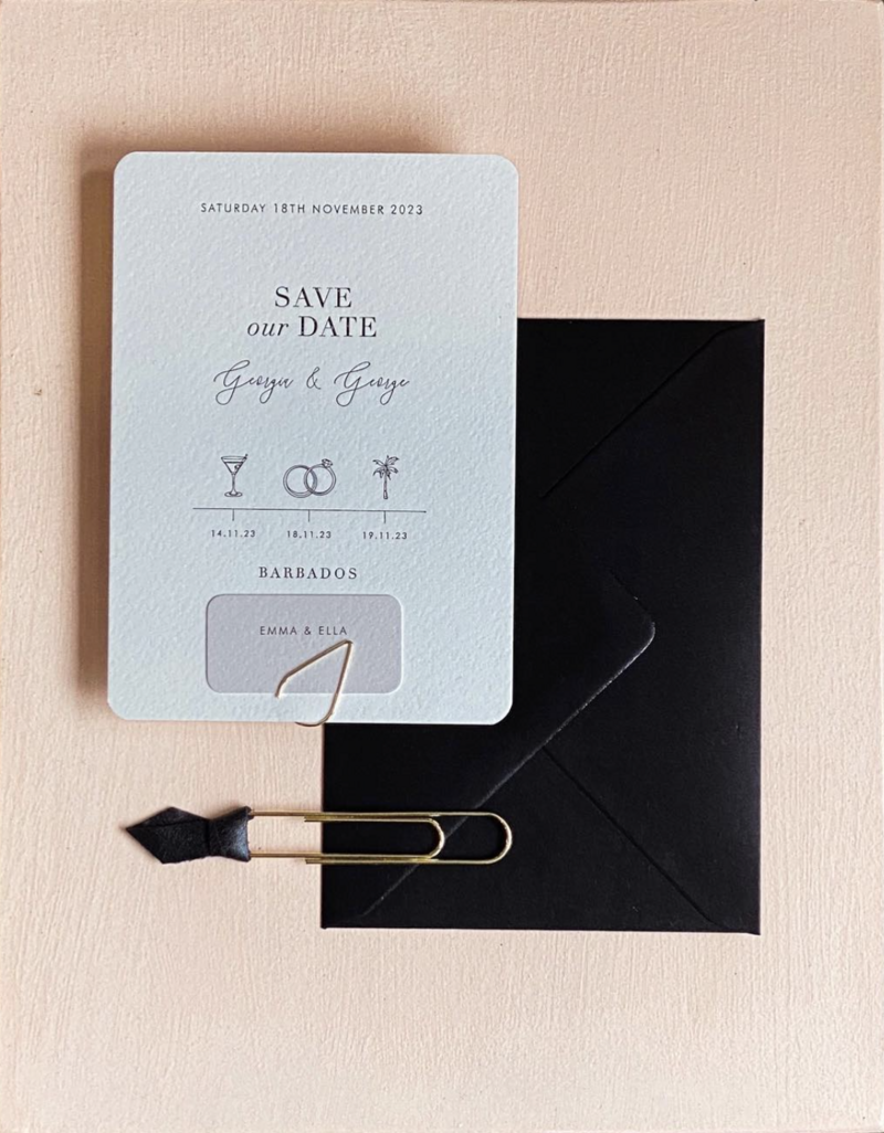 Foil Pressed Wedding Invitation - The Little Paper Shop