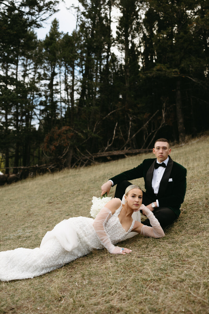 Bride and Groom wedding day portrait 