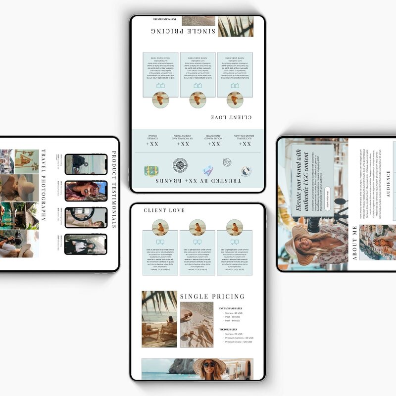 Canva Portfolio website For Travel UGC Creator5