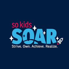 So kids SOAR, strive, own, achieve, realize, logo