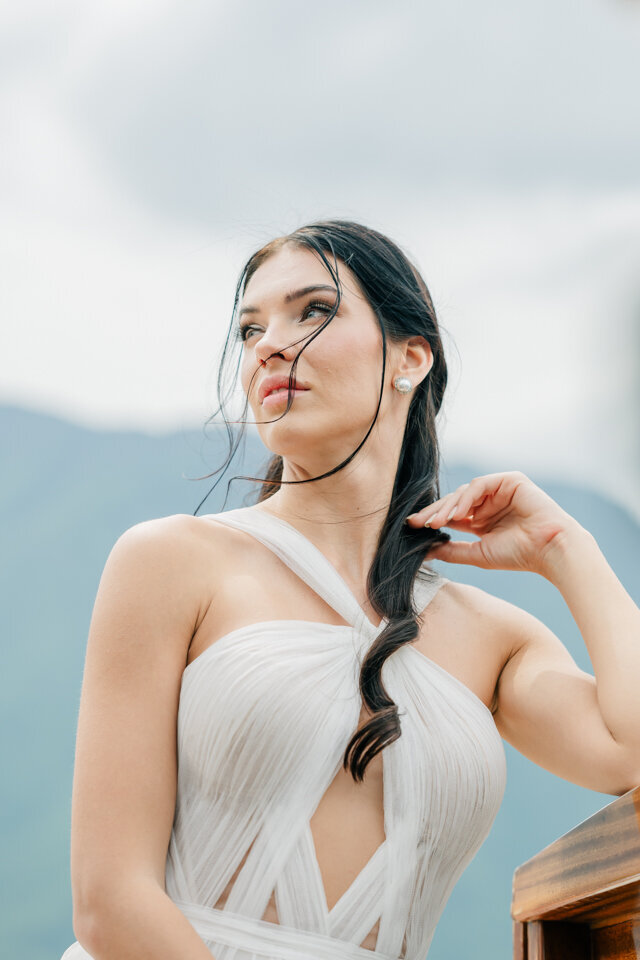 photo of bride wearing her wedding dress taken by Elopement photographer near me