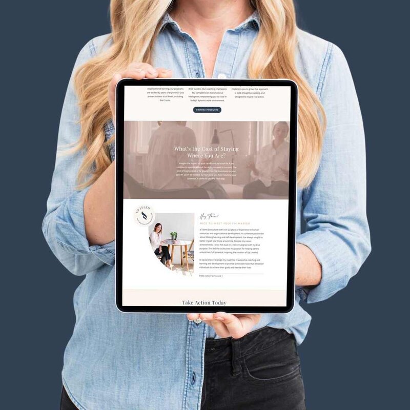Embark on a journey of inspiration with Sucheta's world-renowned keynote speaker website on the captivating display of an iPad. Crafted with precision by a Showit Web Design specialist, immerse yourself in the transformative power of travel through seamless navigation and captivating visuals.