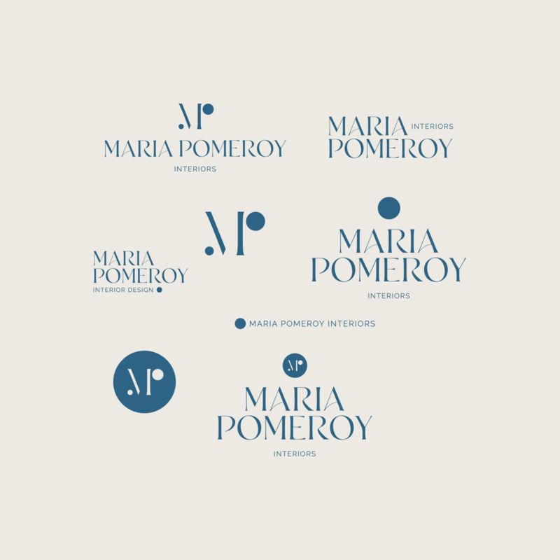 Maria Pomeroy Brand Development all logo variations