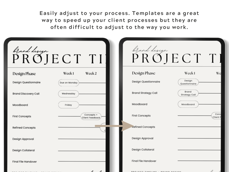 Welcome Guide Template for Designers -  Product Images - Easily adjust by The Streamlined Creative by Stephanie Taale - Business Coach, Client Experience and Systems Strategist for brand and website designers