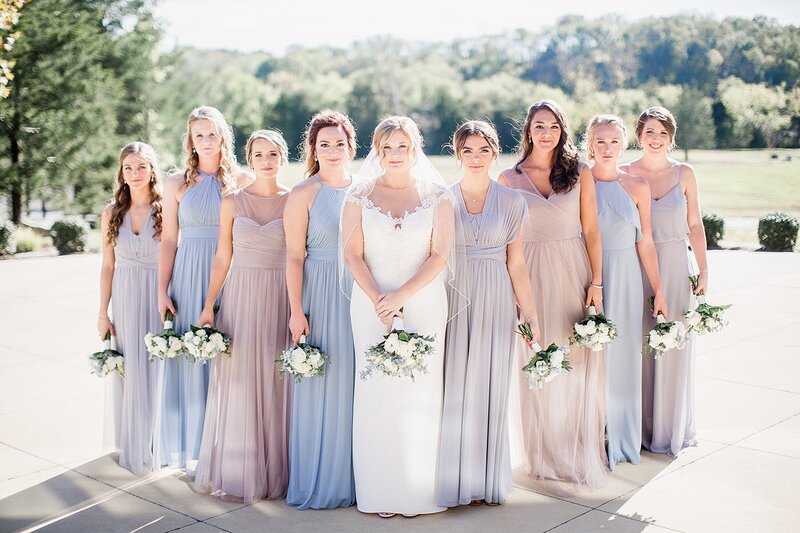 bride and bridesmaids by Knoxville Wedding Photographer, Amanda May Photos