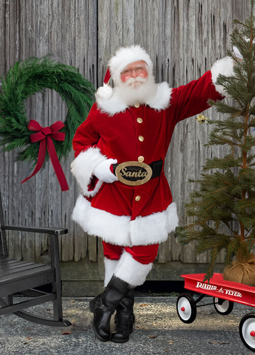 Family photos in Jacksonville, Florida Santa Claus - Christmas mini sessions