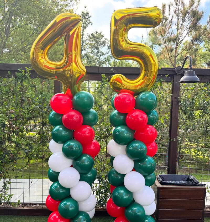 45th birthday balloons