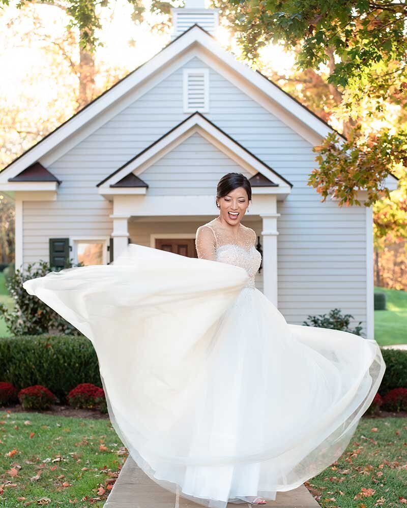 Joyful Virginia Bride at Estate at river run wedding