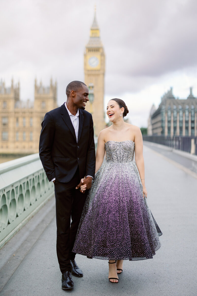 Couple in London by big ben