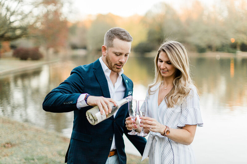 Bring Champaign to your engagement session!
