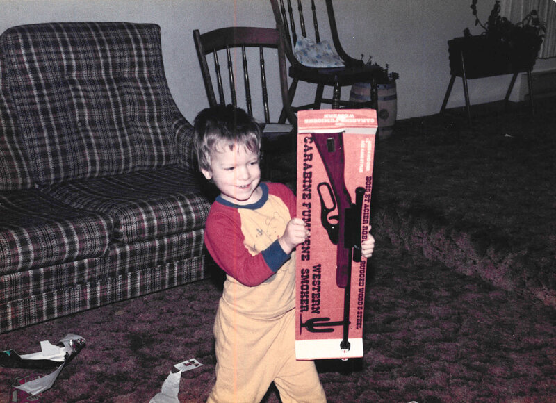 Brent Ray Fraser and his New Gun 1981 - Age 2