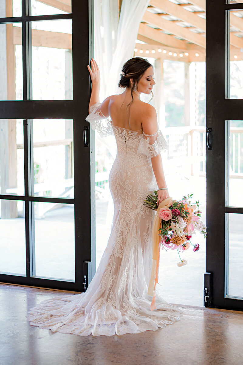 Bride at Modern Farm Venue in Georgia