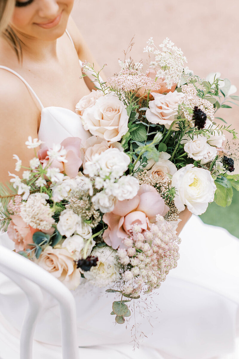 bridal flowers curated by a luxury wedding planner
