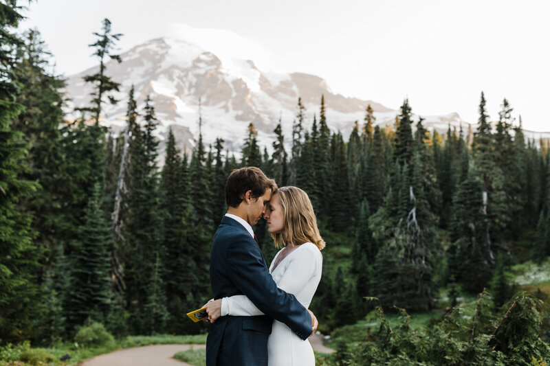 A sunrise elopement in Mt. Rainier National Park in Washington State.