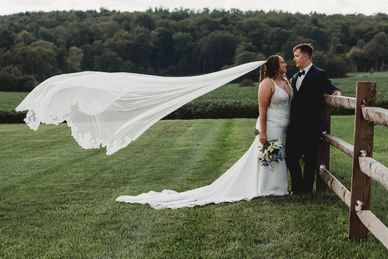 outdoor wedding photograph in Boardman Ohio