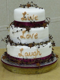 rustic branch wedding cake
