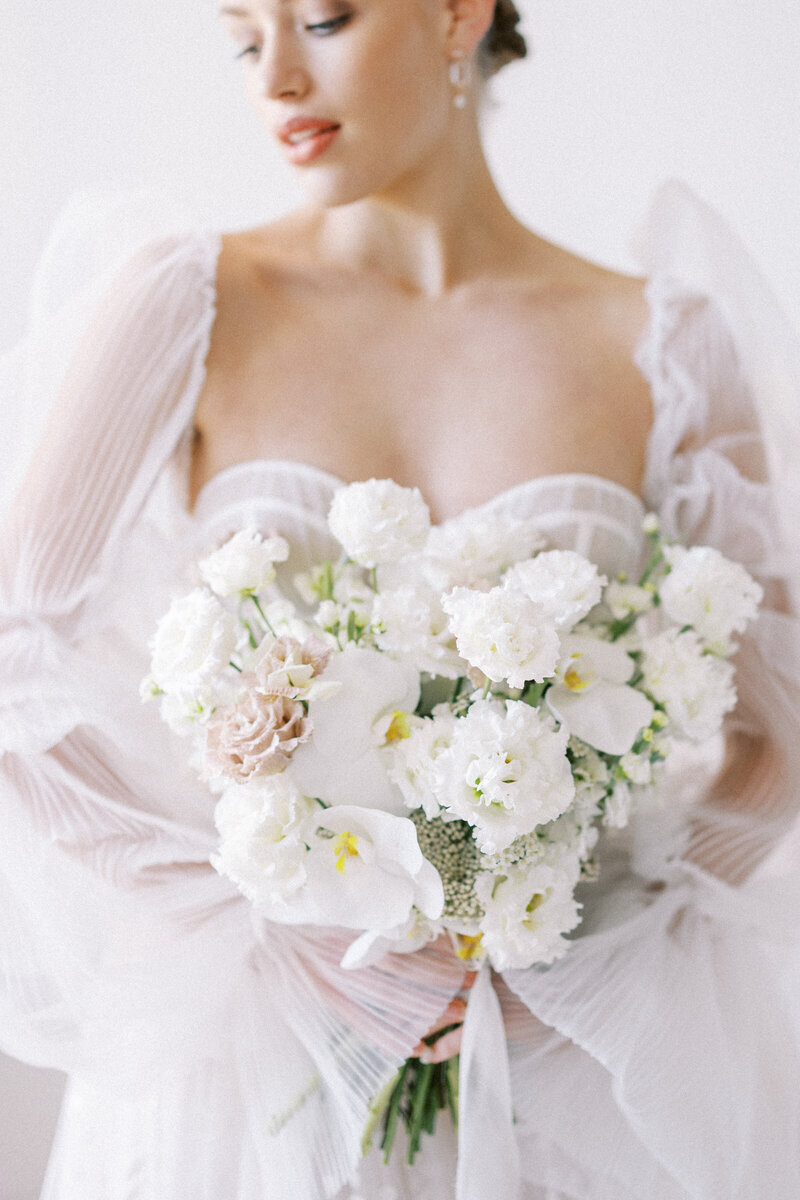 Bride leaves her wedding car on her Arundel Wedding day