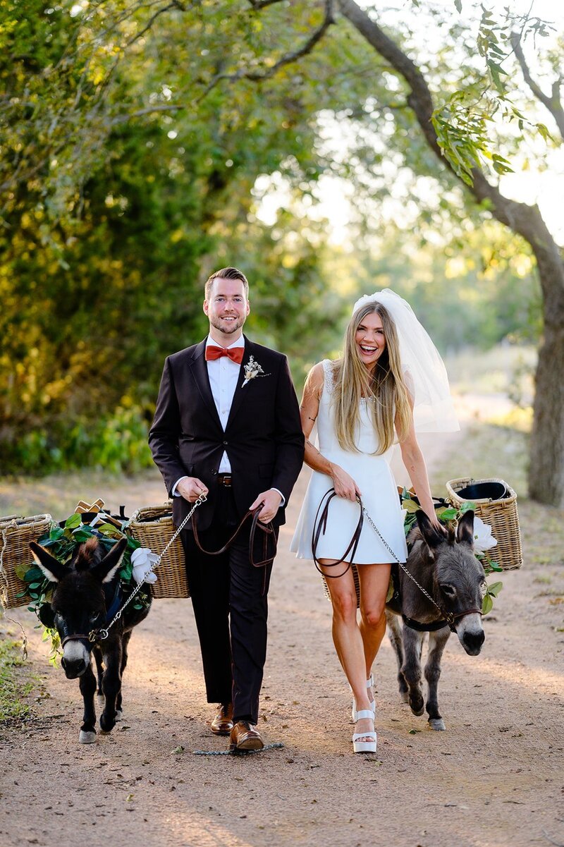 hills-country-wedding-couple-with-donkeys
