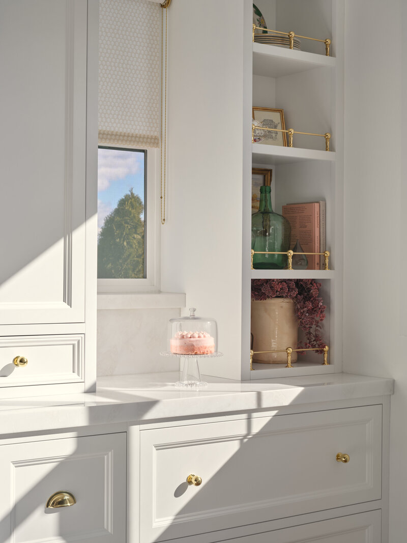 white luxury kitchen with gold accents