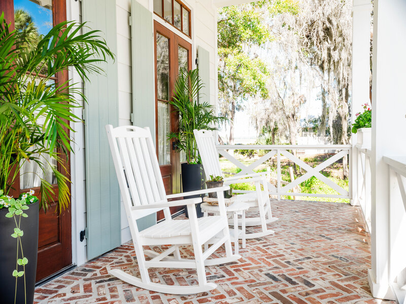 rocking chairs on porch
