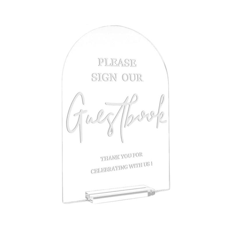 CAROLINE Clear Acrylic Please Sign