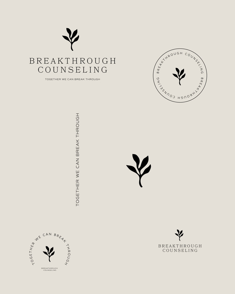 Modern minimalist logo design for a hair salon featuring sleek typography and neutral tones.